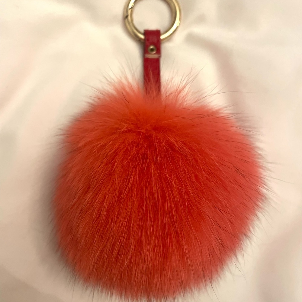 Real Mink Pink Fur Keychain
